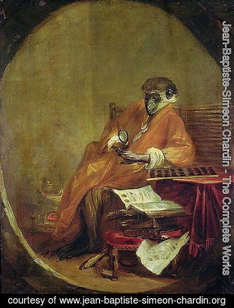 Jean-Baptiste-Simeon Chardin - The Monkey Antiquarian, 1740
