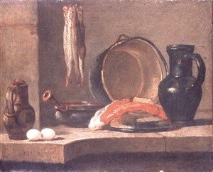 Jean-Baptiste-Simeon Chardin - Still Life of Kitchen Utensils