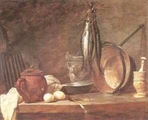 Jean-Baptiste-Simeon Chardin - Still life: Fast Day Menu, 1731