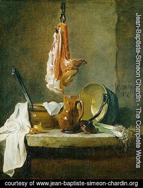 Jean-Baptiste-Simeon Chardin - Still Life with a Rib of Beef, 1739