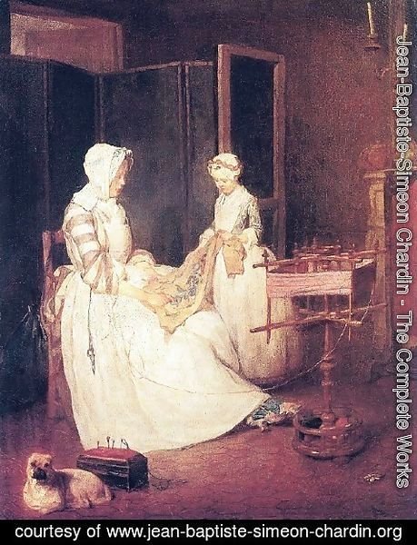 Jean-Baptiste-Simeon Chardin - The Laborious Mother, c.1740