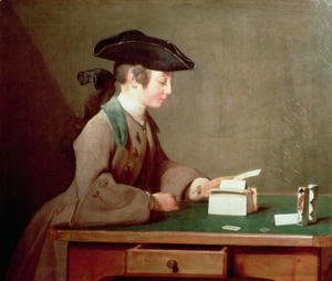 Jean-Baptiste-Simeon Chardin - The House of Cards, c.1736-37