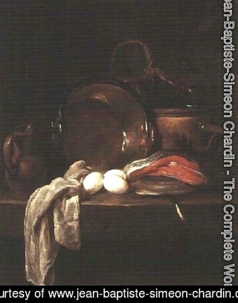Jean-Baptiste-Simeon Chardin - Still Life: The Kitchen Table, c.1755-56