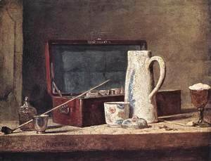 Jean-Baptiste-Simeon Chardin - Still Life of Pipes and a Drinking Glass