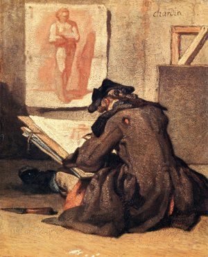 Jean-Baptiste-Simeon Chardin - The Student Drawing