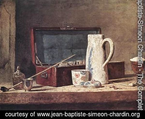 Jean-Baptiste-Simeon Chardin - Still-Life with Pipe an Jug