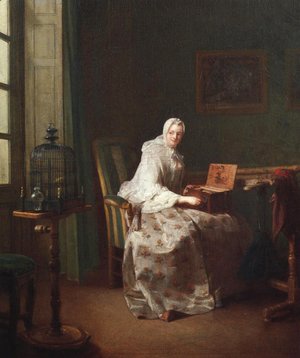 Lady with a Bird Organ 1753