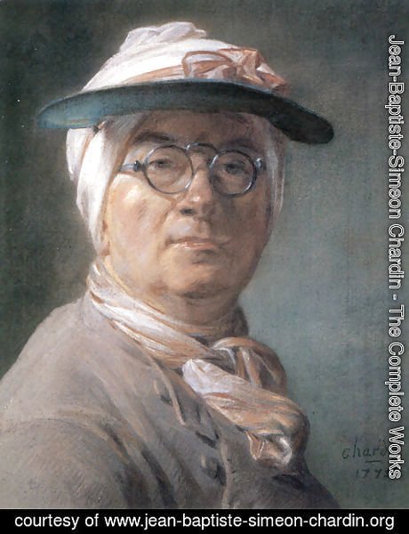 Jean-Baptiste-Simeon Chardin - Self-portrait with glasses