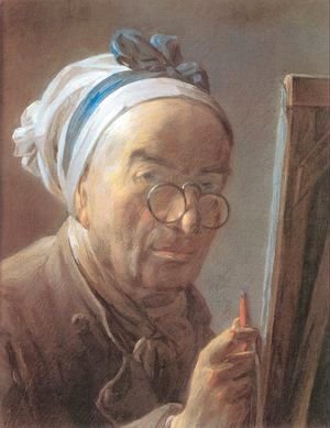 Jean-Baptiste-Simeon Chardin - Self-Portrait with an Easel