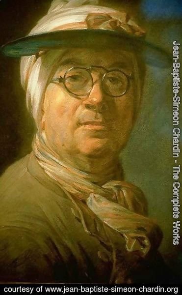 Jean-Baptiste-Simeon Chardin - Self-Portrait with Eyeshade 1775