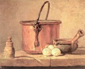 Jean-Baptiste-Simeon Chardin - Still Life With Copper Cauldron And Eggs