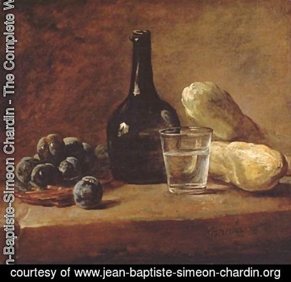Jean-Baptiste-Simeon Chardin - Still Life With Plums