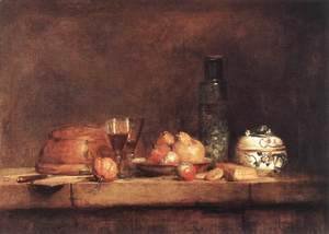 Jean-Baptiste-Simeon Chardin - Still-Life with Jar of Olives 1760