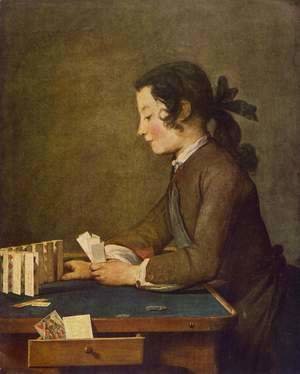 Jean-Baptiste-Simeon Chardin - The House of Cards 1737