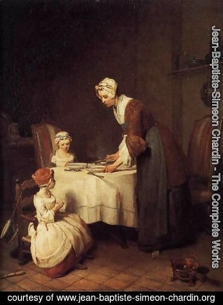 Jean-Baptiste-Simeon Chardin - The Prayer before Meal before 1740