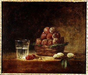 Jean-Baptiste-Simeon Chardin - Still Life of Fruit and a Glass, 1759