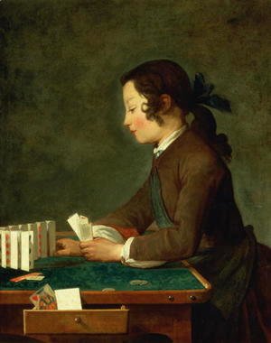 Jean-Baptiste-Simeon Chardin - Boy Building a Castle of Cards