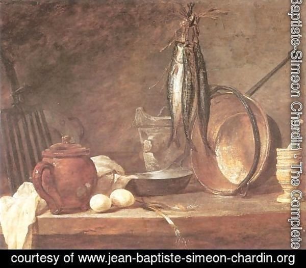 Jean-Baptiste-Simeon Chardin - Still life: Fast Day Menu, 1731