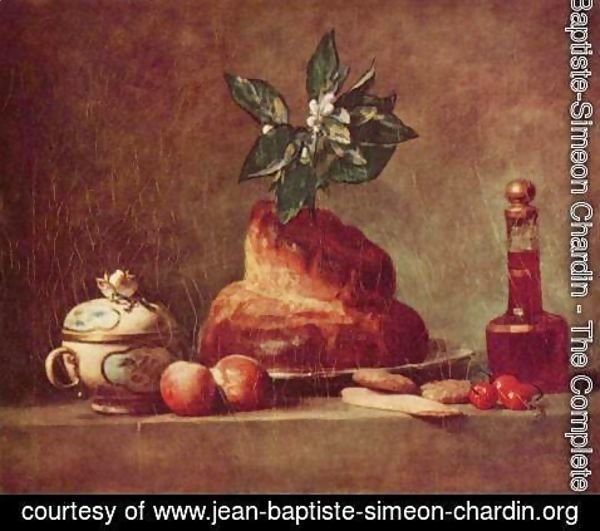 Jean-Baptiste-Simeon Chardin - The Brioche or The Dessert, 1763