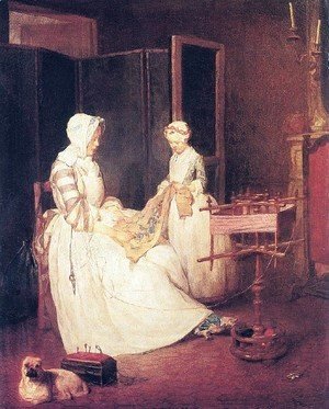 Jean-Baptiste-Simeon Chardin - The Laborious Mother, c.1740
