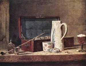 Jean-Baptiste-Simeon Chardin - Still-Life with Pipe and Jug