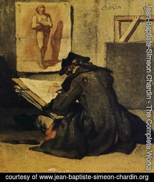 Jean-Baptiste-Simeon Chardin - Young Sketcher