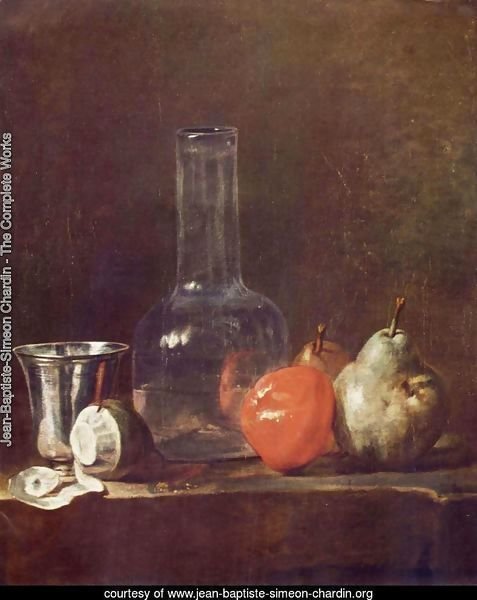 Still Life with Glass Flask and Fruit