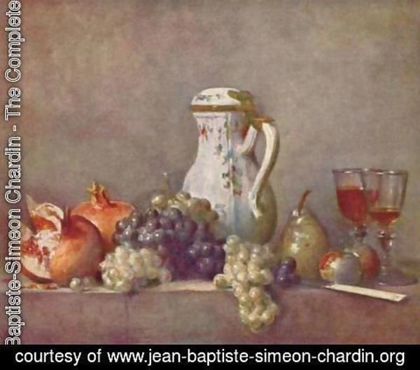 Jean-Baptiste-Simeon Chardin - Still life with porcelainpot