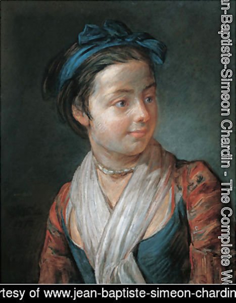 Jean-Baptiste-Simeon Chardin - Portrait of a Young Girl