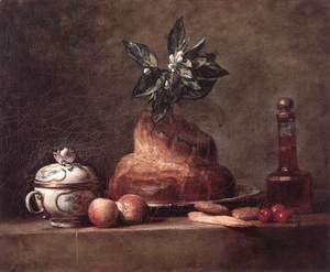Jean-Baptiste-Simeon Chardin - La Brioche (Cake) 1763