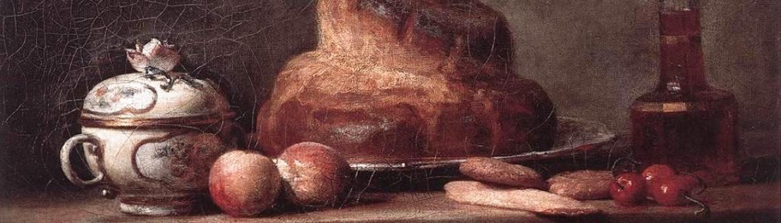 Jean-Baptiste-Simeon Chardin - La Brioche (Cake) 1763