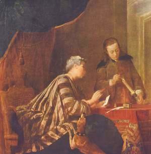 Lady Sealing A Letter