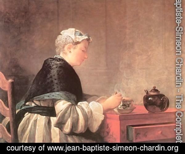 Jean-Baptiste-Simeon Chardin - Lady Taking Tea