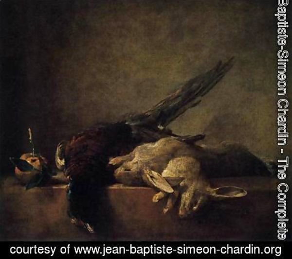 Jean-Baptiste-Simeon Chardin - Still-Life with Pheasant c. 1750