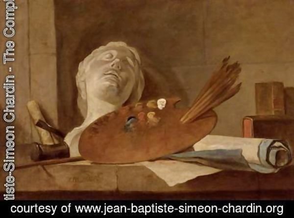 Jean-Baptiste-Simeon Chardin - The Attributes of Painting and Sculpture c. 1728